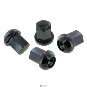 Radmuttern schwarz eloxiertes Aluminium (4 Stück)