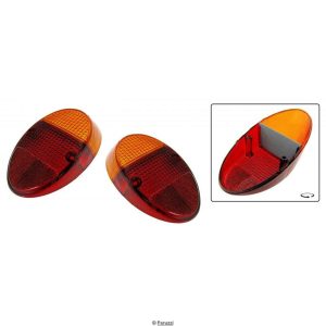 Europäische Rücklichtgläser B-Qualität Orange/Rot (Paar)