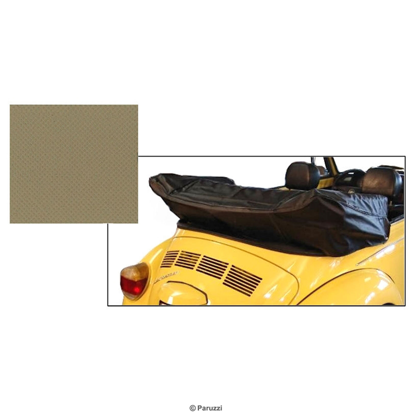 VW Käfer Cabrio Abdeckung Vinyl beige