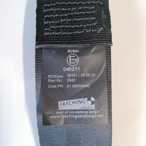 Sicherheitsgurt Extra Lang, 3 Punkt schwarz mit Anbausatz für vorne