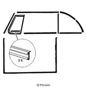 Gummiabdichtung Türe/Seitenfenster (Paar)