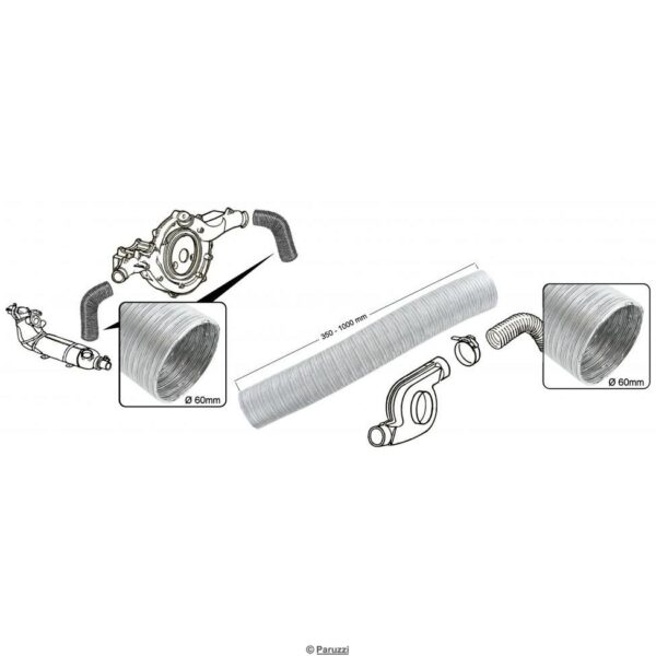 Aluminium-Heizungsschlauch Ø 60 x 350-1000