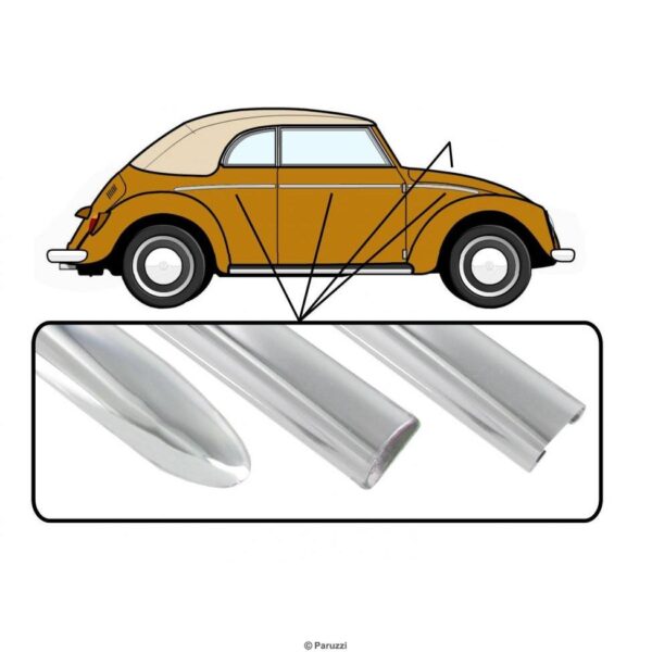 VW Käfer Käferfarm Aluminium-Zierleisten A-Qualität (7teilig)